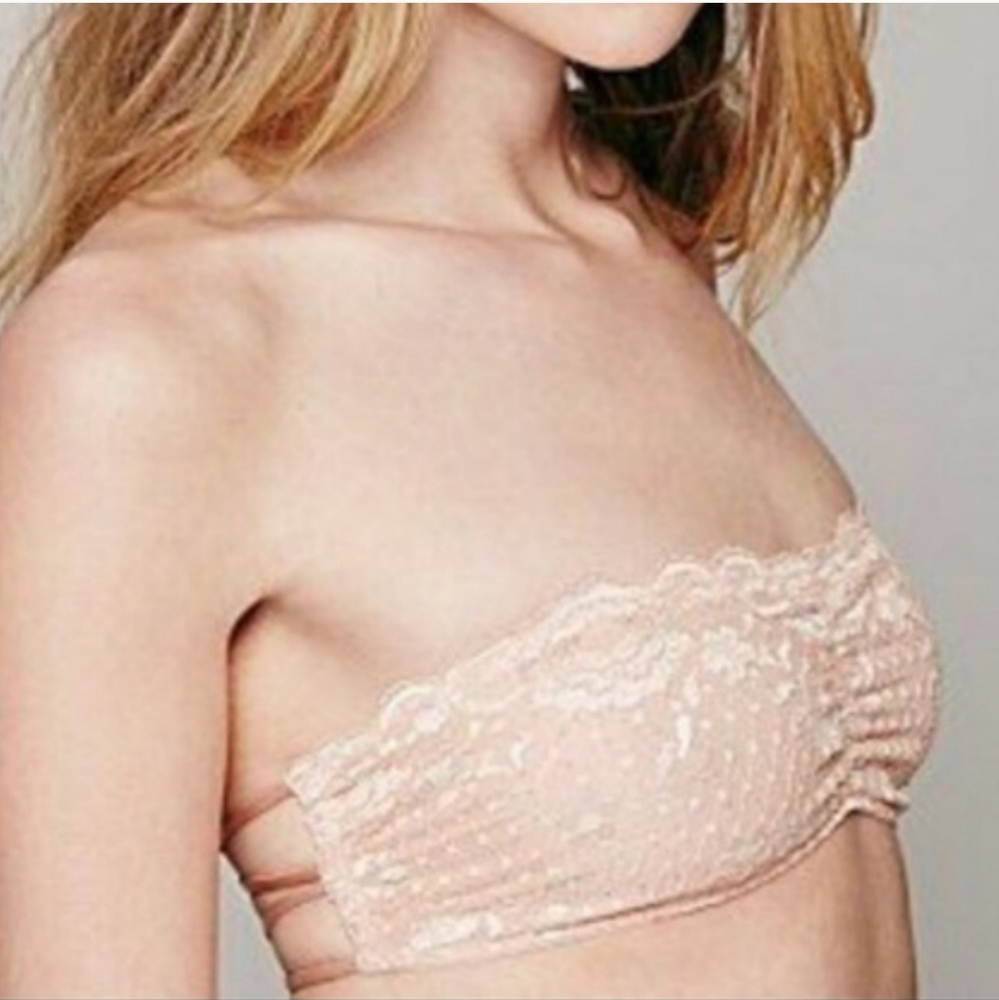 Free People Nude Bandeau Bralette XS NWT